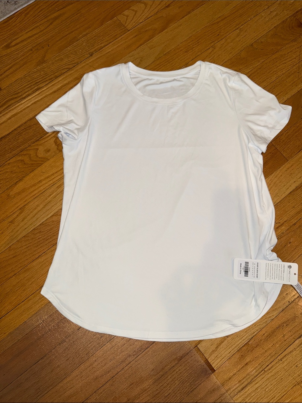 CRZ YOGA White Short-Sleeve Crewneck Tee